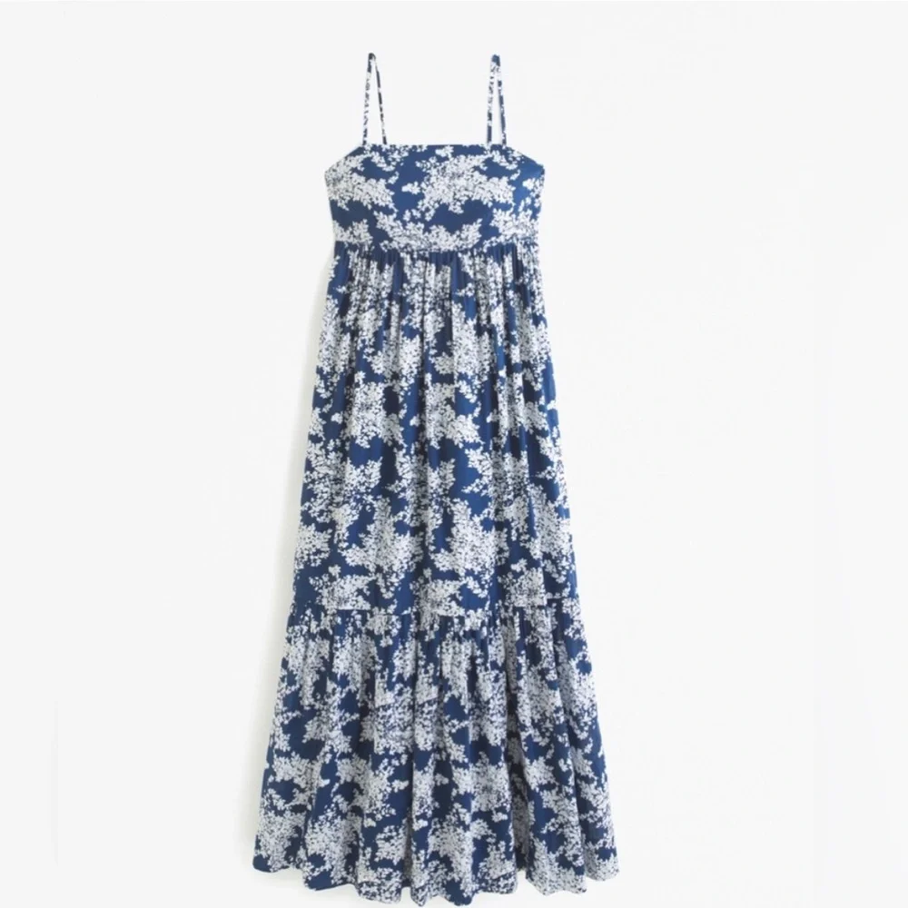 NWT Abercrombie & Fitch low back tiered maxi dress - Picture 1 of 9